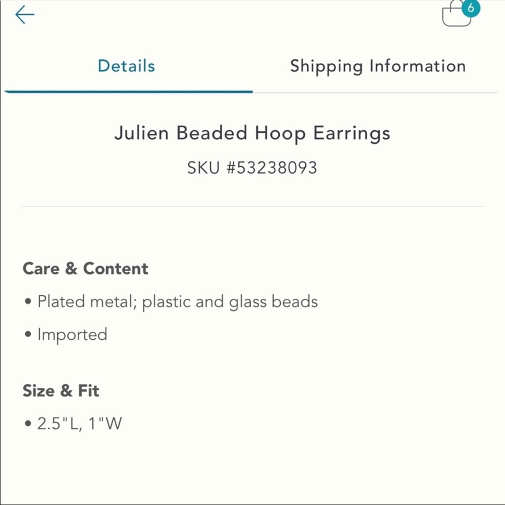 New! Anthro Julien Hoop Earrings - Picture 3 of 6
